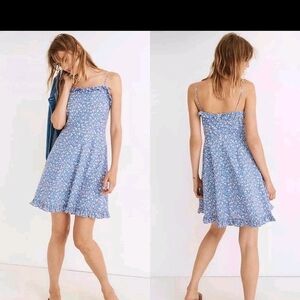 Madewell Floral Blue Mini Dress